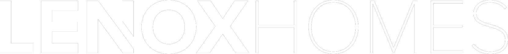 Lenox Homes logo in black and white.